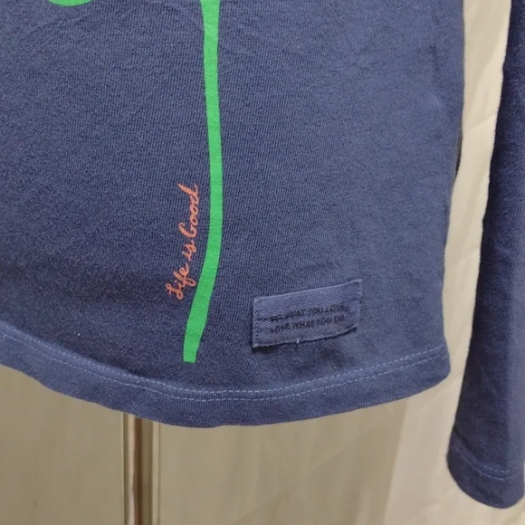 Beautiful blue Life is Good  crusher tee, sz XS - Picture 3 of 12